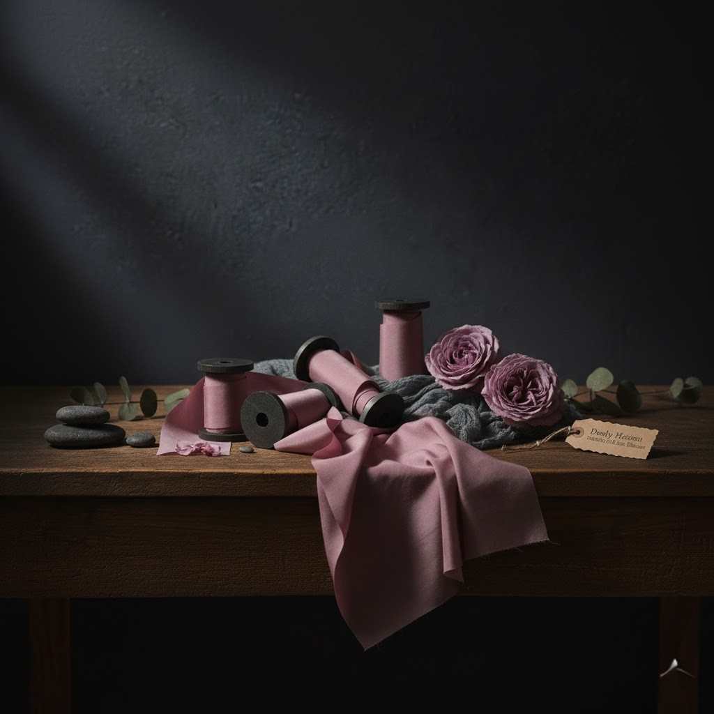 Whispering Petal Hand-Dyed Silk Ribbon