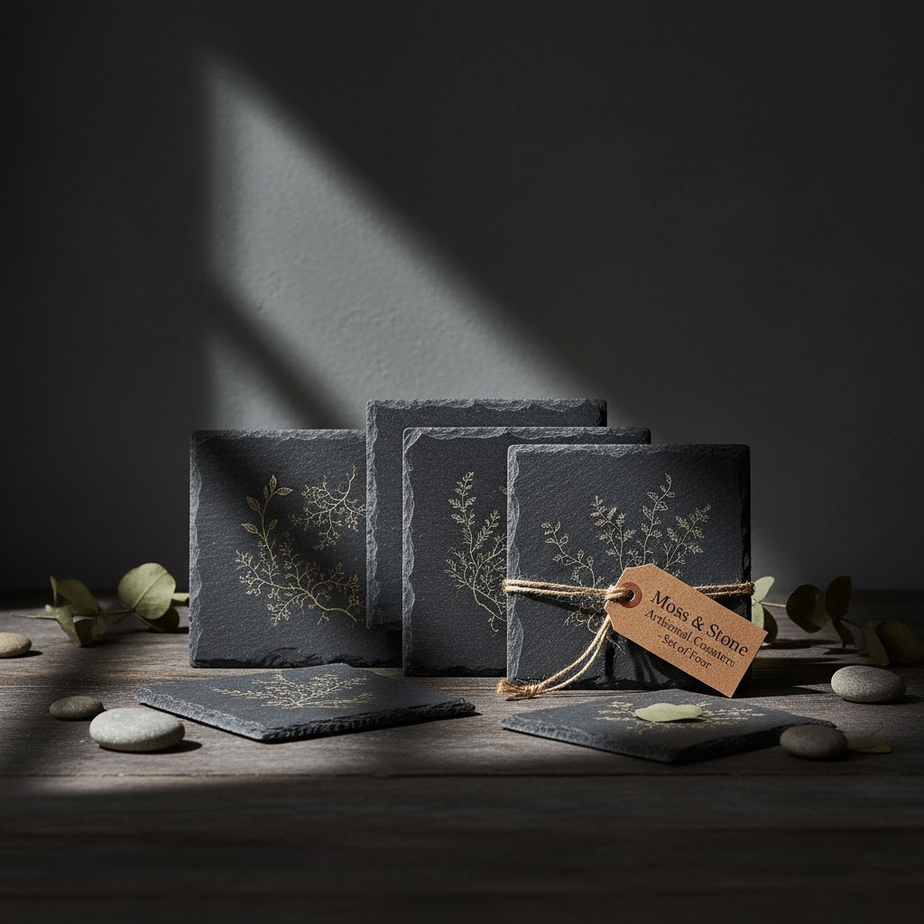 Moss & Stone Artisanal Coasters {Set of Four}